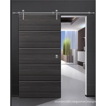 Shine Black Modern Design MDF Wood Door, Solid Wood Sliding Door